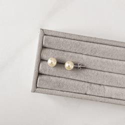 Brinco pérola redonda 8mm
