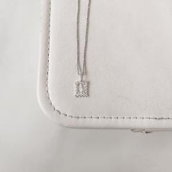 Colar pingente medalha Nsa. Sra. Aparecida cravejada 9mm 45cm