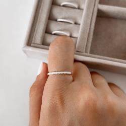 Anel meia aliança fina