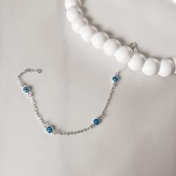 Tornozeleira tiff olho grego azul 7mm