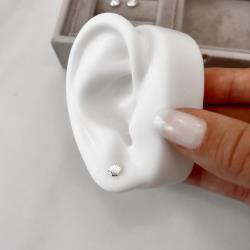 Brinco infantil concha 5mm tarraxa baby