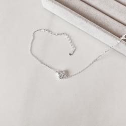 Pulseira entremeio trevo cravejado 9mm