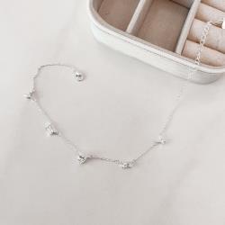 Tornozeleira entremeios zircônias quadrada, retangular e coração