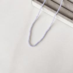 Choker zircônia redonda facetada azul claro 2mm