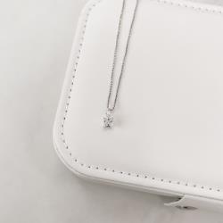 Colar pingente zircônia quadrada caixa alta 4mm 40cm