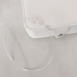 Colar aro 3 zircônias ovais aberto