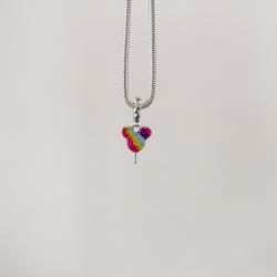 Berloque pingente pirulito Mickey resina 16mm elo cravejado envelhecido