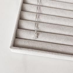 Colar pingente gato cravejado 9mm 45cm