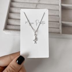 Colar pingente bailarina 14mm 45cm