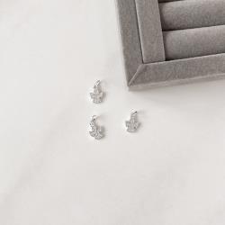 Pingente anjo cravejado 10mm