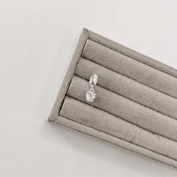 Berloque pingente zircônia coração 6mm