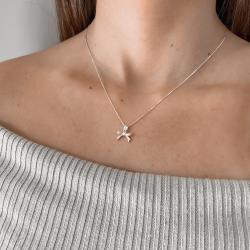 Colar pingente laço 13mm 45cm