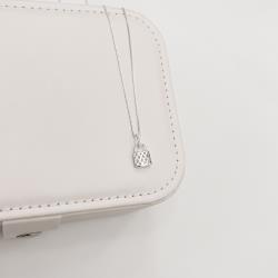 Colar pingente cadeado vazado 11mm 45cm