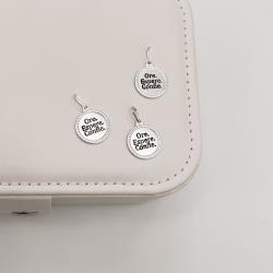 Pingente medalha ore, espere, confie resina 15mm