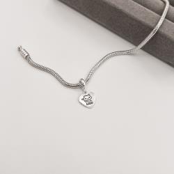 Berloque pingente coração gato 10mm resina