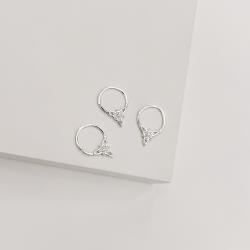 Piercing argola 10mm detalhe flor cravejada