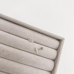 Piercing haste escrito love com zircônias 8mm