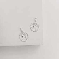 Pingente medalha Nsa. Sra. de Fátima com zircônias 15mm