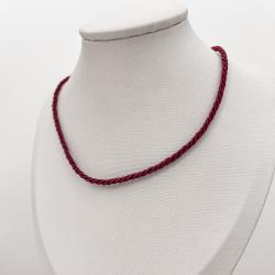 Choker cordão trançado marsala 2mm 40+5cm