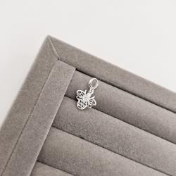 Berloque pingente abelha detalhe zircônia 13mm