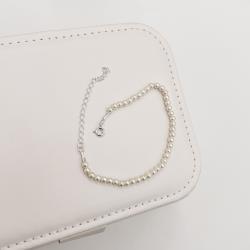 Pulseira pérolas 3mm 16cm com alongadora