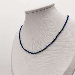 Choker cristal azul bic 2mm com alongadora