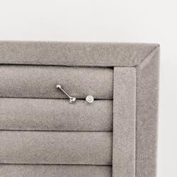 Piercing haste zircônia embutida cristal 3mm