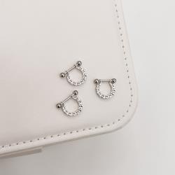 Piercing conch bolinhas com zircônias 12mm haste