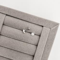 Piercing haste sol cravejado 6mm