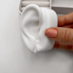 Brinco gota cravejada 14mm