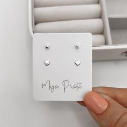 Dupla bola 2mm e coração 4mm