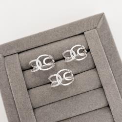 Anel largo elos detalhe cravejado