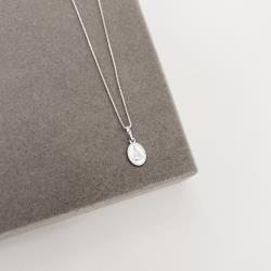 Colar pingente medalha oval Nsa. Sra. Aparecida 10mm 45cm