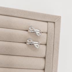 Anel infinito cravejado 2 fios