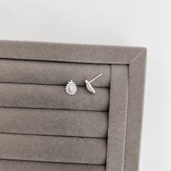 Brinco gota toda cravejada 10mm