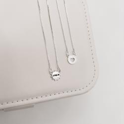 Escapulário medalhas Amém e coração vazado v15 60cm