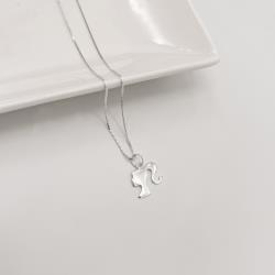 Colar pingente barbie 12mm 45cm