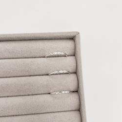 Anel 4 zircônias retangulares