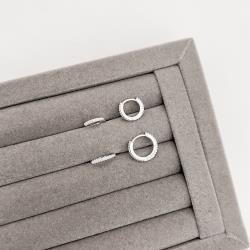 Dupla argolas click 11 e 13mm frente e verso cravejado