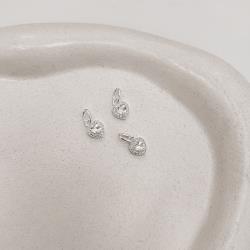 Pingente zircônia coração com cravejado 7mm