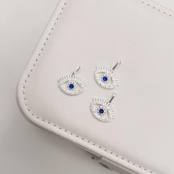 Pingente olho cravejado 17mm