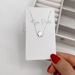 Colar estrela madrepérola e abalone 10mm 45cm