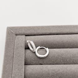 Argola click 13mm frente e interior cravejado duplo