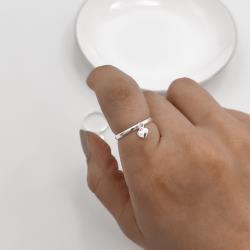 Anel pingente coração 5mm