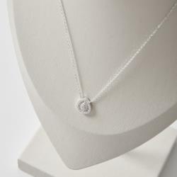 Colar gota toda cravejada 13mm corrente cadeado 40+5cm