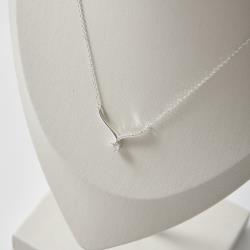 Colar entremeio bastão com zircônias 23mm 45+5cm