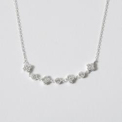 Pulseira entremeio trevos com zircônias 6mm 16+5cm