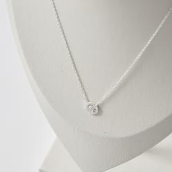 Colar botão cravejado 9mm corrente cadeado 40+5cm