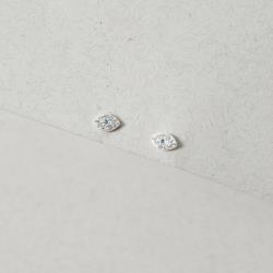 Brinco infantil olho cravejado 6mm tarraxa baby