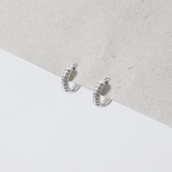 Argola click cravejado duplo 10mm